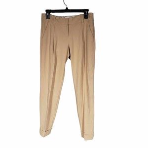 The Savile Row Co. London size 2 Tan Polyester Spandex Cuffed Slacks
